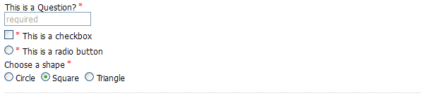 Example of a WFieldLayout with layout STACKED