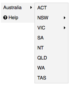 A WSubMenu in a WMenu of MenuType.COLUMN
