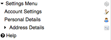 A WSubMenu in a WMenu of MenuType.TREE