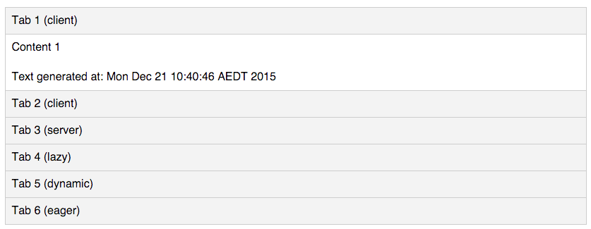 An accordion with several tabs