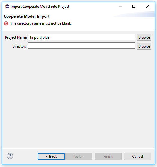 Screenshot of the selection dialog.