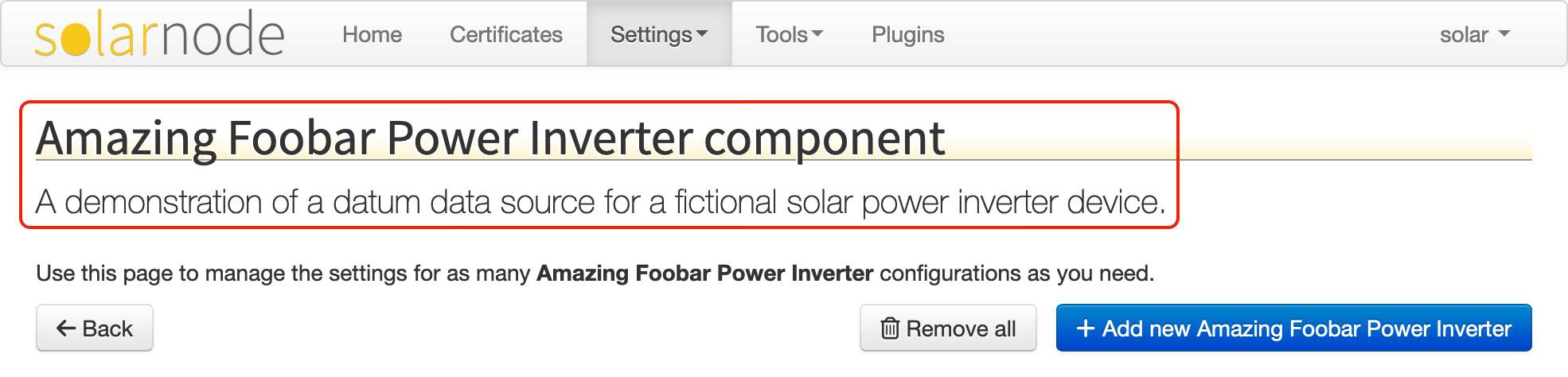 Localized messages on the datum data source settings screen