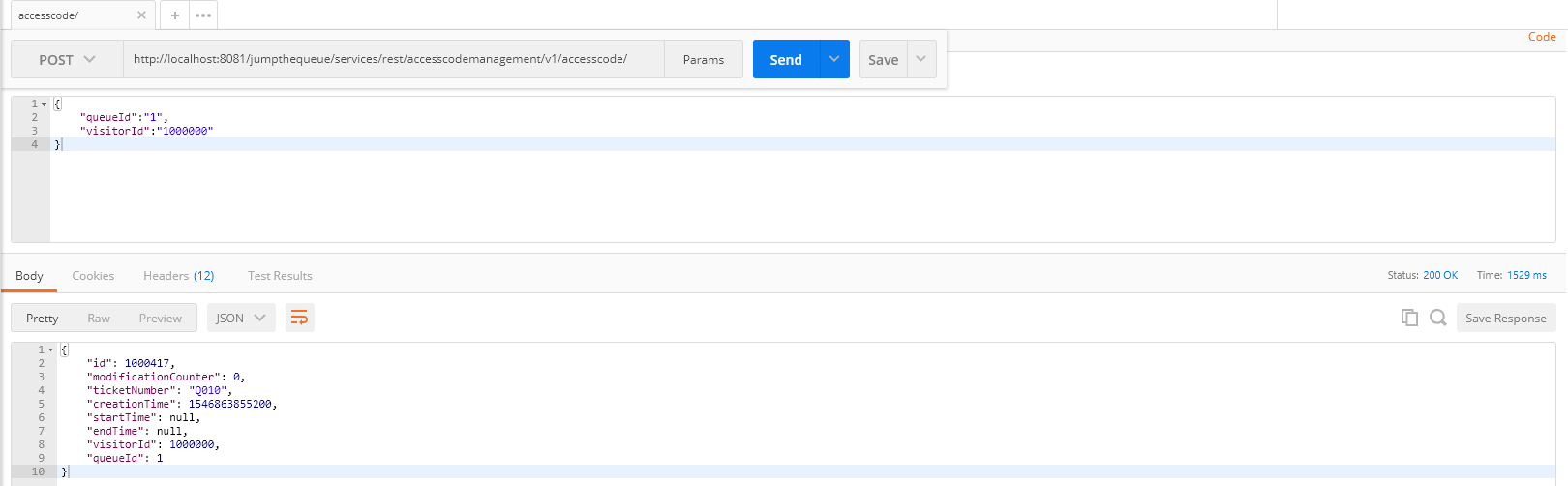 JumpTheQueue `AccessCode`