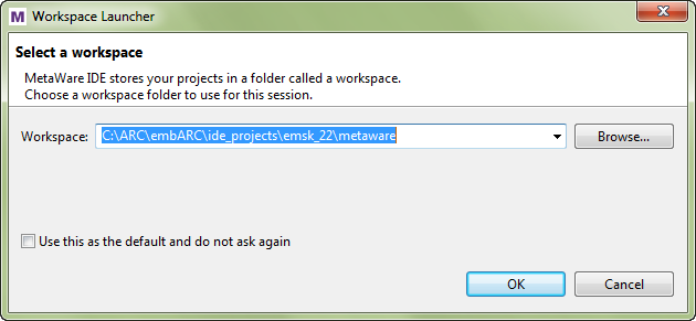 Selecting a Workspace