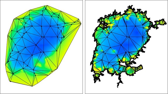 Constrained Delaunay treatment of bathymetry