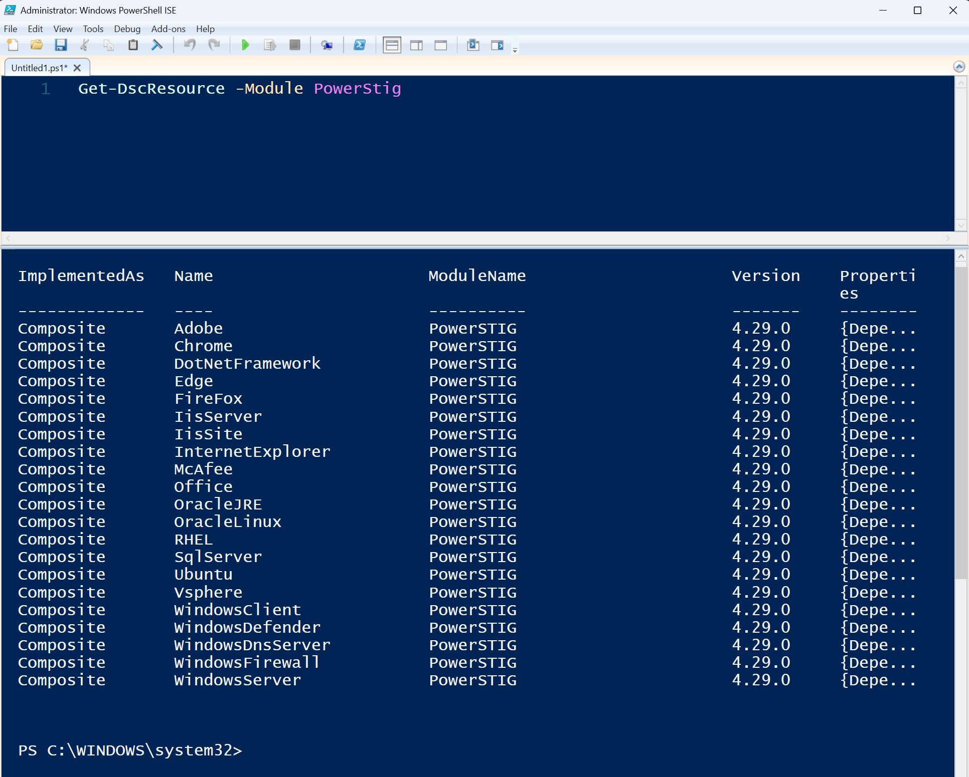 PowerStig DSC Resource Names