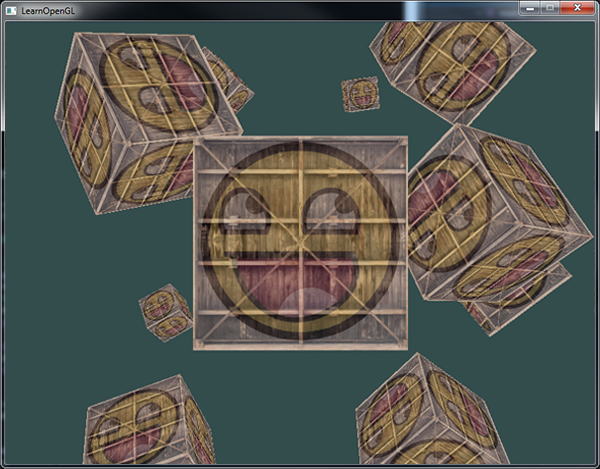 Multiple cubes with different coordinate systems