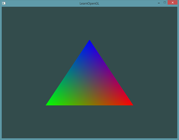 Triangle with vertex colors