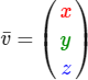 Representation of a vector