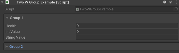 WGroup collapsed and expanded states